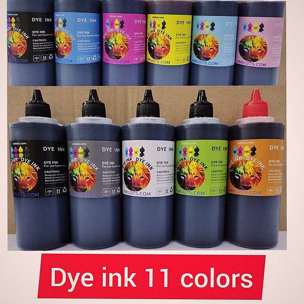 11 - 250 ml each dye refill ink for all printers all 11 colors available