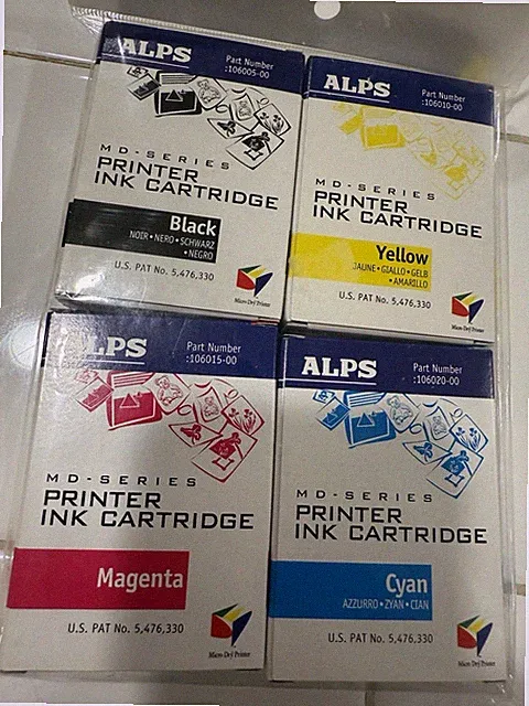 4-Pack ALPS INK Cartridge - CMYB - OEM #106058-00 For Alps MD Series Printers