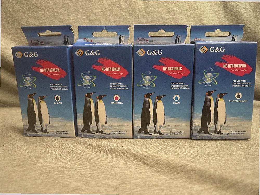 4 Pack G&G 1 Magenta 1 Black 1 Cyan 1 Photo Black Ink Cartridges