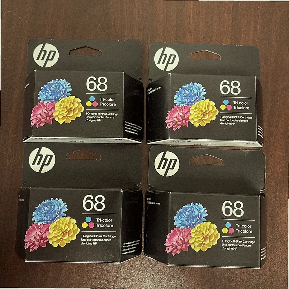 4 Pack - HP 68 Tri-Color Ink Cartridges 7FP20TN EXP 11/26