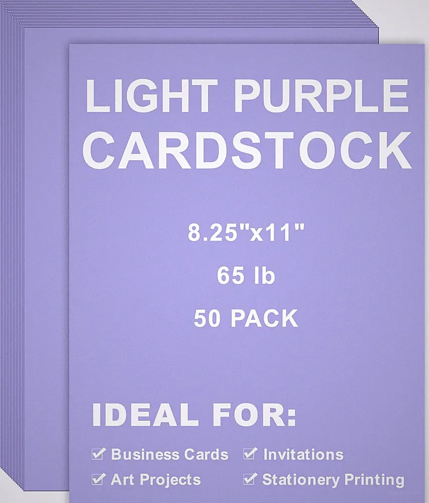 Cardstock 8.5 x 11, 50Pcs 65lb/180gsm Thick Cardstock Printer Paper for Art Craf