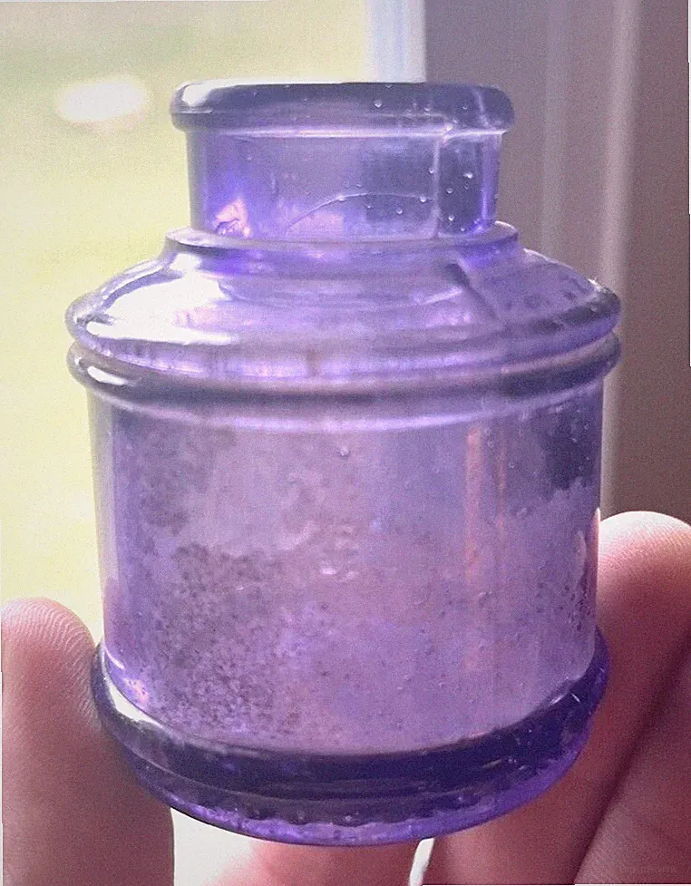 NICE AMETHYST COLORED SMALL DIAMOND INK CO. BOTTLE 1910'S ERA DUG L@@K